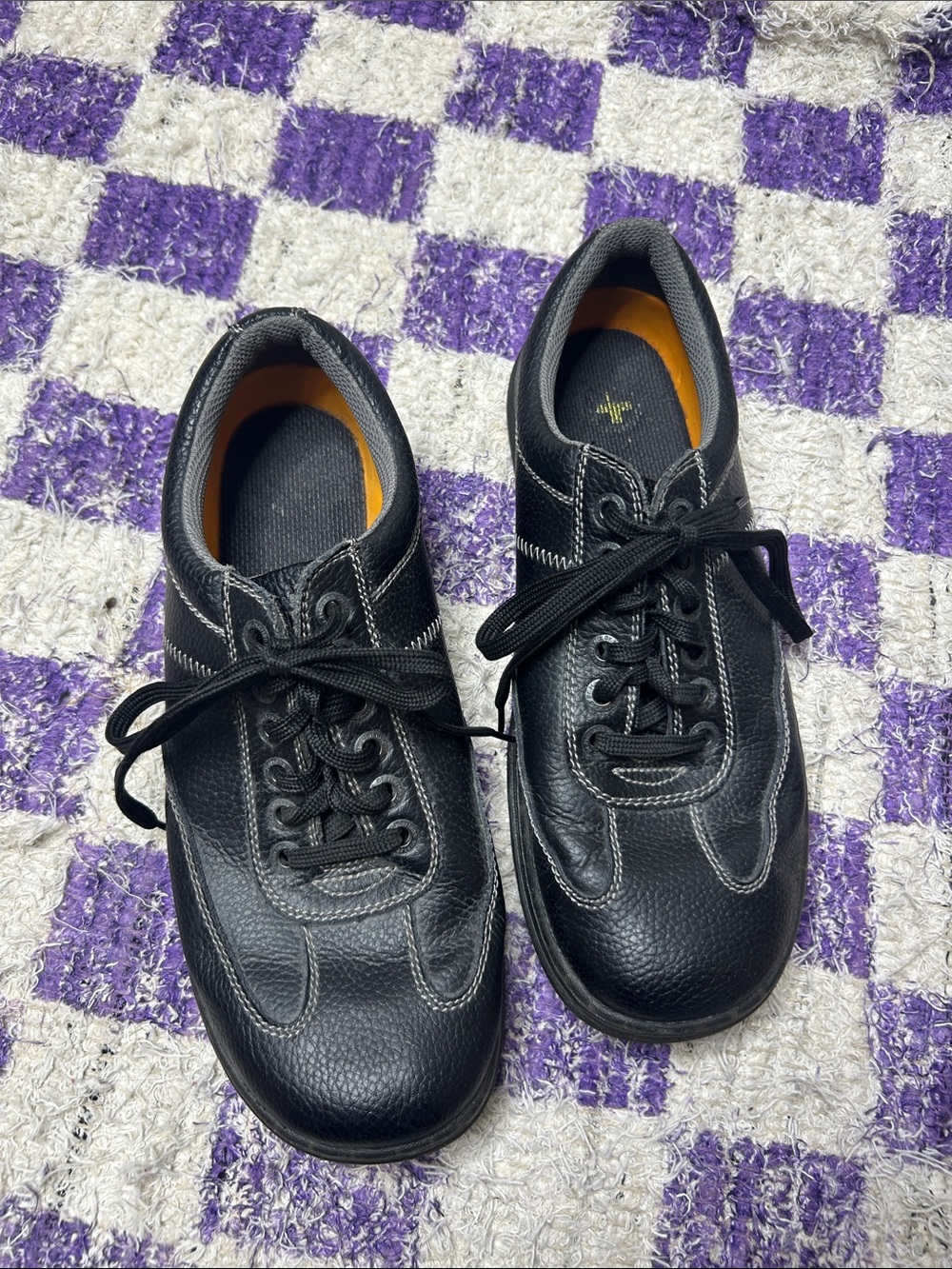 Vintage Dr. Martens Mitchell Black Leather Lace Up Oxford Shoes
